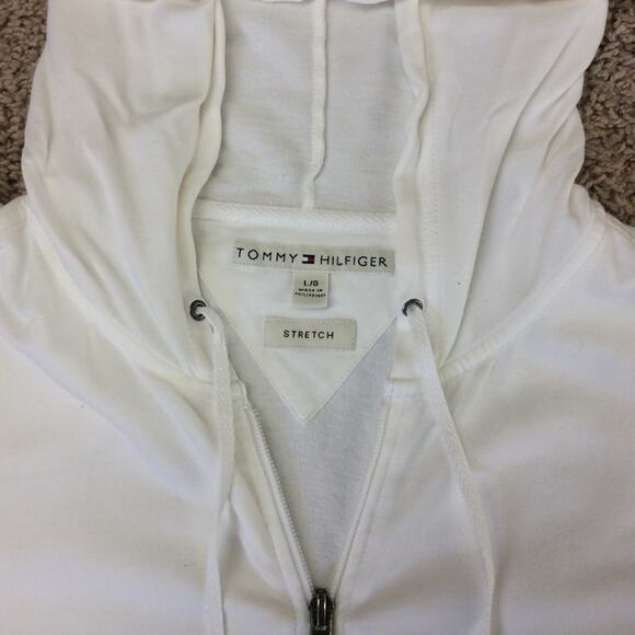 Tommy Hilfiger 🇺🇸White Hoodie Jacket Full Zipper - Picture 3 of 3
